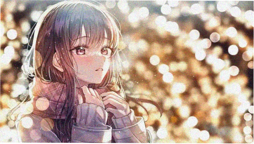 雪国漫画主视觉：暴风雪中的列车剪影